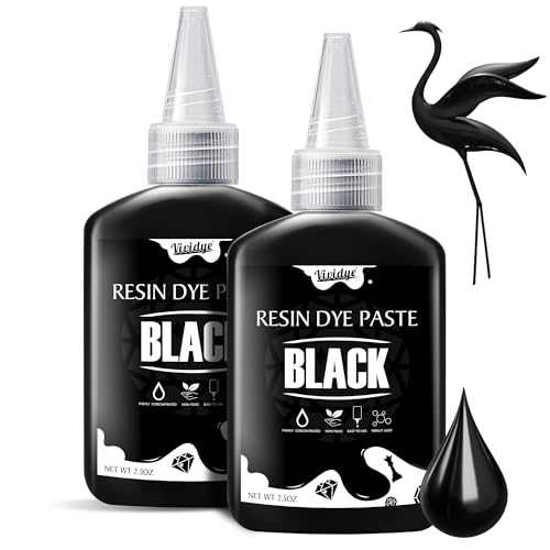 Schwarze Epoxidharz Farbe Paste, 140g Hochkonzentrierte Schwarze Epoxid Harz Farben Pigment für Untersetzer, Harz Malerei, Harzkunst, Epoxy Resin Farbe UV Harz Farbpaste für DIY Schmuck, Flusstische Schwarze Epoxidharz Farbe Paste, 140g Hochkonzentrierte Schwarze Epoxid Harz Farben Pigment für Untersetzer, Harz Malerei, Harzkunst, Epoxy Resin Farbe UV Harz Farbpaste für DIY Schmuck, Flusstische von Vibrandye