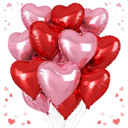 Folienballons Herz Rot Rosa Folienballons Herz Rot Rosa von Vibzox