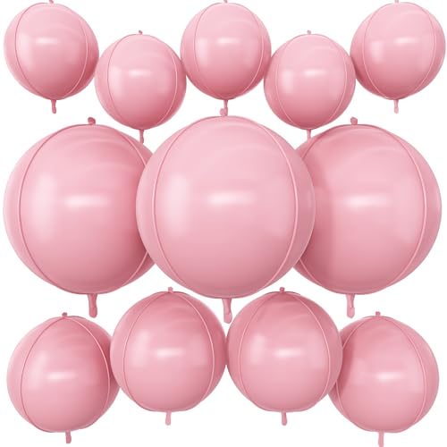 Folienballons in Babyrosa, rund, 55,9 cm, 38,1 cm, 25,4 cm, 4D-Helium-Ballon, hellrosa Mylar-Ballon, Pastellrosa, Folienballon für Prinzessin, Geburtstag, Babyparty, Hochzeit, Jahrestag, Valentinstag Folienballons in Babyrosa, rund, 55,9 cm, 38,1 cm, 25,4 cm, 4D-Helium-Ballon, hellrosa Mylar-Ballon, Pastellrosa, Folienballon für Prinzessin, Geburtstag, Babyparty, Hochzeit, Jahrestag, Valentinstag von Vibzox