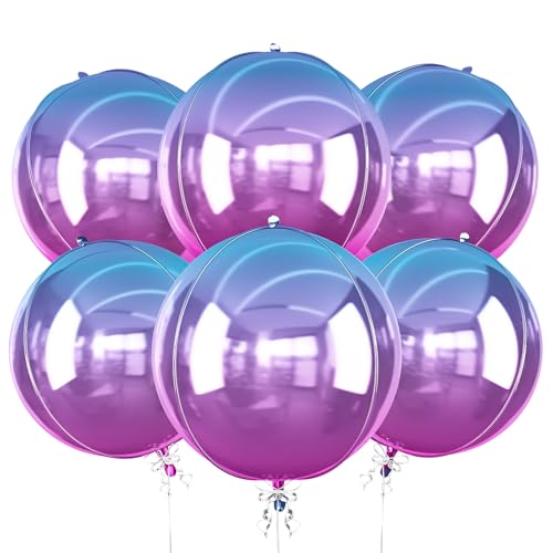 Folienballons mit Farbverlauf, Violett, 55,9 cm, großer Heliumball-Mylar-Ballon, metallischer violetter Folienballon für Geburtstag, Abschlussfeier, Hochzeit, Jahrestag, Junggesellinnenabschied, Disco Folienballons mit Farbverlauf, Violett, 55,9 cm, großer Heliumball-Mylar-Ballon, metallischer violetter Folienballon für Geburtstag, Abschlussfeier, Hochzeit, Jahrestag, Junggesellinnenabschied, Disco von Vibzox