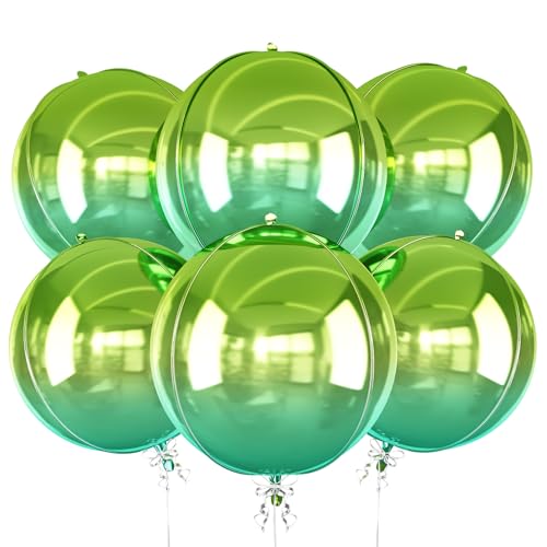 Folienballons mit Farbverlauf, grün, rund, 55,9 cm, großer Heliumball-Mylar-Ballon, metallischer grüner Folienballon für Geburtstag, Abschlussfeier, Hochzeit, Halloween, Disco, Abschlussball Folienballons mit Farbverlauf, grün, rund, 55,9 cm, großer Heliumball-Mylar-Ballon, metallischer grüner Folienballon für Geburtstag, Abschlussfeier, Hochzeit, Halloween, Disco, Abschlussball von Vibzox
