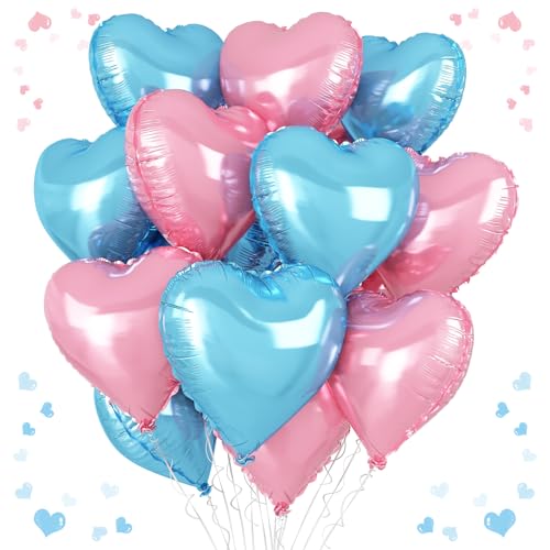 Folienherzballons Puderblau Folienherzballons Puderblau von Vibzox