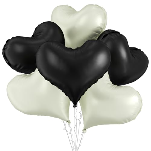 Herz-Luftballons, 6 Stück, 61 cm, große Herz-Folienballons für Geburtstag, Hochzeit, Babyparty, Jahrestag, Party-Dekorationen Herz-Luftballons, 6 Stück, 61 cm, große Herz-Folienballons für Geburtstag, Hochzeit, Babyparty, Jahrestag, Party-Dekorationen von Vibzox