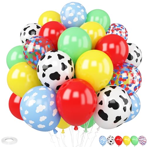 Spielzeug-inspirierte Geschichten-Luftballons, 30,5 cm, rot, gelb, blau, Ballon mit Himmel, Wolke, Konfetti, Kuhdruck, Latex-Luftballons für Spielzeug, Mottoparty, Babyparty, Jungen, Mädchen Spielzeug-inspirierte Geschichten-Luftballons, 30,5 cm, rot, gelb, blau, Ballon mit Himmel, Wolke, Konfetti, Kuhdruck, Latex-Luftballons für Spielzeug, Mottoparty, Babyparty, Jungen, Mädchen von Vibzox