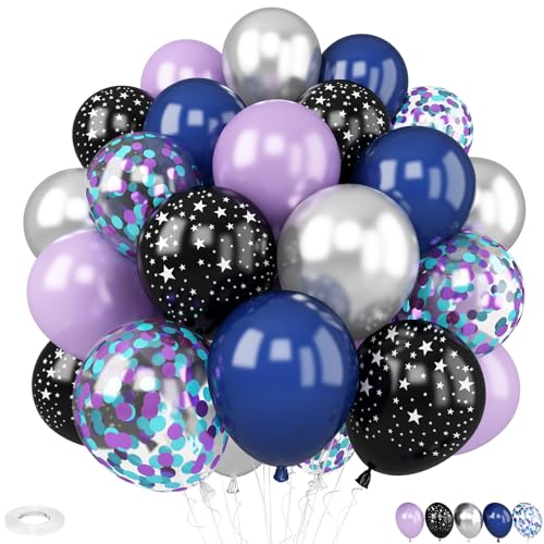 Weltraum-Luftballons, 30 Stück, 30,5 cm, Galaxie-Ballon, blau, lila, metallisch, lila, silberfarben, Stern-Druck, Luftballon, Weltraum-Themenparty, Dekorationen für Kinder, Jungen Weltraum-Luftballons, 30 Stück, 30,5 cm, Galaxie-Ballon, blau, lila, metallisch, lila, silberfarben, Stern-Druck, Luftballon, Weltraum-Themenparty, Dekorationen für Kinder, Jungen von Vibzox