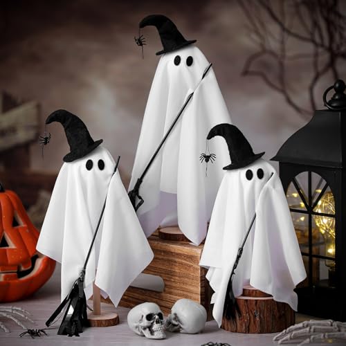 Vicenpal Halloween-Tischdekoration, niedlicher Geister-Tischaufsatz, primitiver Geist auf Holzständer, rustikal, gruselig, Basteln, Halloween, Zuhause, Regal, Kaminsims, Innendekorationen (Hexenstil Vicenpal Halloween-Tischdekoration, niedlicher Geister-Tischaufsatz, primitiver Geist auf Holzständer, rustikal, gruselig, Basteln, Halloween, Zuhause, Regal, Kaminsims, Innendekorationen (Hexenstil von Vicenpal
