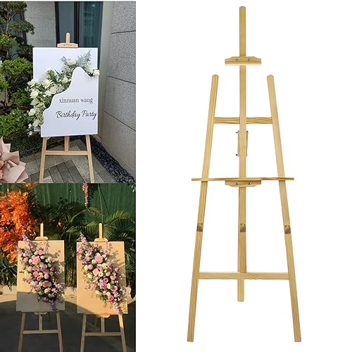 Künstler Staffelei Ständer Display Staffeleien aus Holz mit Einstellbarer Höhe für Kunsthandwerk, Leinwandmalereihalter 175 cm/ 69 Zoll hoher Kunst Staffelei Ständer, Kiefernholz, A Rahmen Künstler Staffelei Ständer Display Staffeleien aus Holz mit Einstellbarer Höhe für Kunsthandwerk, Leinwandmalereihalter 175 cm/ 69 Zoll hoher Kunst Staffelei Ständer, Kiefernholz, A Rahmen von VickyHome