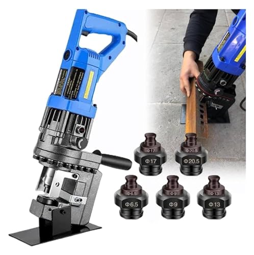 Vickyyy Elektrischer hydraulischer Locher, 1300 W, mit Schnellsteckfußschalter für Stahlplatte / Winkel aus Stahl / Eisen / Kupfer / Aluminium von Vickyyy