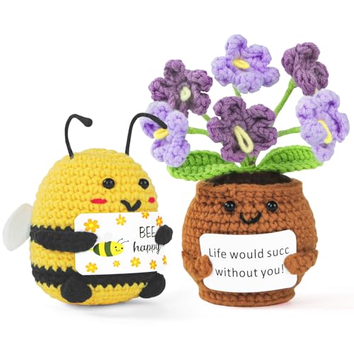 Vicloon 2 Stück Dankeschön Geschenke Gestrickte Vergissmeinnicht und Biene, Pocket Hug Kleine Geschenke, Positive Kleines Dankeschön Geschenk für Freunde Kollegen und Famili Vicloon 2 Stück Dankeschön Geschenke Gestrickte Vergissmeinnicht und Biene, Pocket Hug Kleine Geschenke, Positive Kleines Dankeschön Geschenk für Freunde Kollegen und Famili von Vicloon