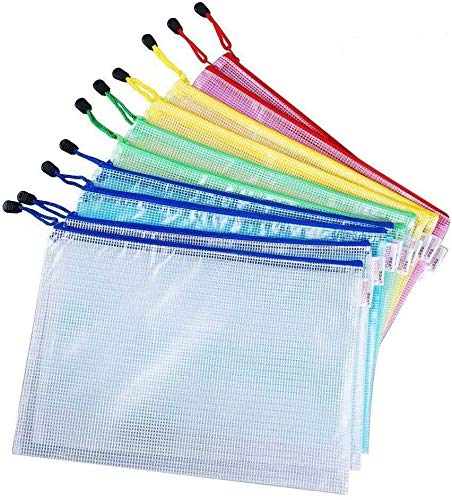 Vicloon Dokumententasche A4, 10 Stücke A4 Datei Taschen mit Reißverschluss, Mesh Kunststoff Reißverschlusstasche für Datei, Papier, Dokumente, Kosmetika, Hausaufgaben und Reisezubehör Vicloon Dokumententasche A4, 10 Stücke A4 Datei Taschen mit Reißverschluss, Mesh Kunststoff Reißverschlusstasche für Datei, Papier, Dokumente, Kosmetika, Hausaufgaben und Reisezubehör von Vicloon