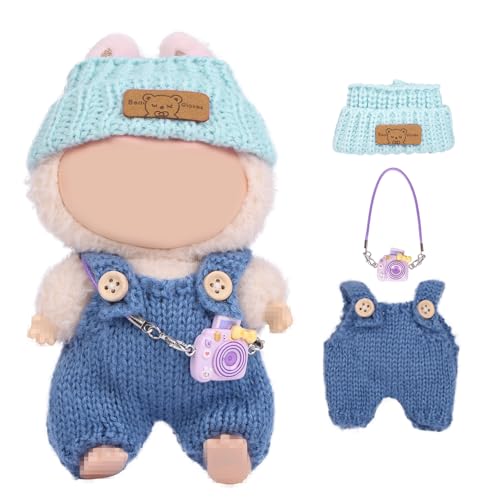 Vicloon Bekleidung für 17cm Plüsch, Puppenkleidungs Set für Puppe, Kuscheltier Kleidung Outfit, Puppenzubehör, Niedlich Outfit Accessoires für Puppen, Ideales DIY Kinder Geschenke-Blauer Wolloverall Vicloon Bekleidung für 17cm Plüsch, Puppenkleidungs Set für Puppe, Kuscheltier Kleidung Outfit, Puppenzubehör, Niedlich Outfit Accessoires für Puppen, Ideales DIY Kinder Geschenke-Blauer Wolloverall von Vicloon