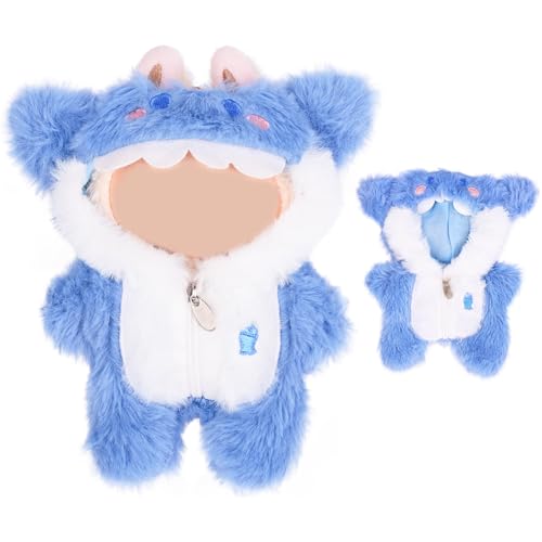 Vicloon Bekleidung für 17cm Plüsch, Puppenkleidungs Set für Puppe, Kuscheltier Kleidung Outfit, Puppenzubehör, Niedlich Outfit Accessoires für Puppen, Ideales DIY Kinder Geschenke-Blauer Hai Strampler von Vicloon