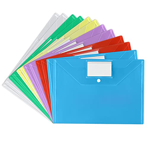 Vicloon Dokumententasche, 12 x Sichttasche A4 Verschiedene Transparente Farben, mit Druckknopf und Visitenkartentasche, zum Abheften, Sortiert für Schule, Job, Büro und zu Hause Vicloon Dokumententasche, 12 x Sichttasche A4 Verschiedene Transparente Farben, mit Druckknopf und Visitenkartentasche, zum Abheften, Sortiert für Schule, Job, Büro und zu Hause von Vicloon