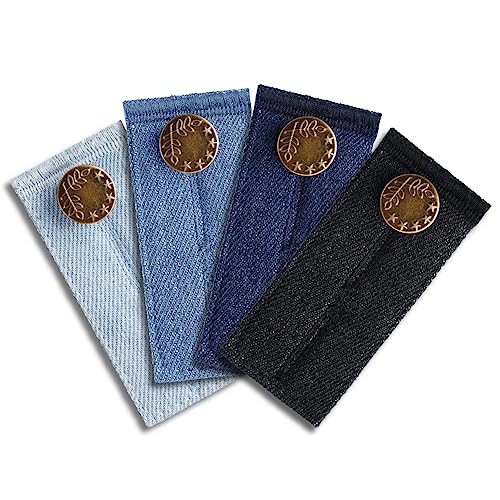 Vicloon Jeans Taille Erweiterung Knopf,4 Stück Hosen Knopf Verlängerung,verstellbare Hosenbunderweiterung,Hosen Knopfverlängerungen für Jeans von Vicloon