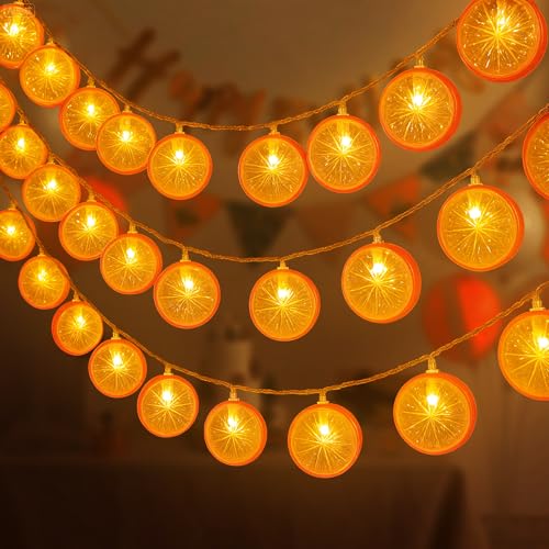 Vicloon Lichterkette Zitronen, 3M 20 LED Zitronendeko-Lichterketten, Zitronenlicht, Party Lichterkette für Schlafzimmer, Terrasse, Wohnzimmer, Hochzeit, Party, Weihnachtsdekor, Innen und Außen von Vicloon