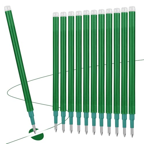 Vicloon Radierbare Ersatzmine 0,7mm, 12pcs löschbare Stiftmine, Radierstift Tintenroller radierbar Nachfüllminen radierbarer Kugelschreiber austauschbare Mine (Grün) von Vicloon