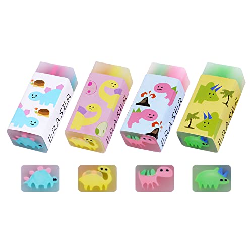 Vicloon Radiergummi,4 Stück Radierer, Dinosaurier Radiergummi, Radiergummi Kinder Mitgebsel, Schreibwaren für Kinderpartys Vicloon Radiergummi,4 Stück Radierer, Dinosaurier Radiergummi, Radiergummi Kinder Mitgebsel, Schreibwaren für Kinderpartys von Vicloon