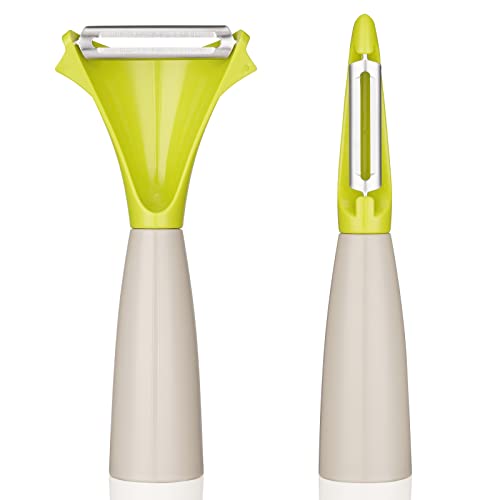 Vicloon Universalschäler Set,2 Stück Schäler für Obst Gemüse, Stehendes Design,Universalschäler Edelstahl mit Drehbare Klingen,Zweischneidige Schäler-Gelb Vicloon Universalschäler Set,2 Stück Schäler für Obst Gemüse, Stehendes Design,Universalschäler Edelstahl mit Drehbare Klingen,Zweischneidige Schäler-Gelb von Vicloon