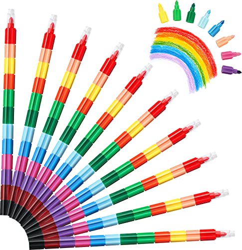 Vicloon Wachsmalstifte, 10 Stück Stapelbare Buntstifte kinder, Baustein Buntstifte 12 Farben, Kinder Malstifte Spielzeug für kinder Malerei Geschenk Büro Schulbedarf Vicloon Wachsmalstifte, 10 Stück Stapelbare Buntstifte kinder, Baustein Buntstifte 12 Farben, Kinder Malstifte Spielzeug für kinder Malerei Geschenk Büro Schulbedarf von Vicloon