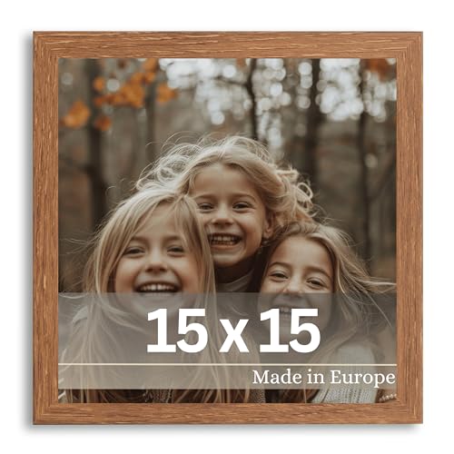 VictoR Bilderrahmen Dali 15x15 cm Braun - Fotorahmen Holz - Quadratischer Bilderrahmen Set Braun 15x15 - moderner Holzrahmen mit bruchsicherem Acrylglas VictoR Bilderrahmen Dali 15x15 cm Braun - Fotorahmen Holz - Quadratischer Bilderrahmen Set Braun 15x15 - moderner Holzrahmen mit bruchsicherem Acrylglas von VictoR