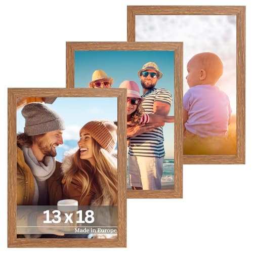 VictoR Bilderrahmen Dali 3er Set 13x18 cm Braun - Fotorahmen Holz - Bilderrahmen Set Braun 13x18 - moderner Holzrahmen mit bruchsicherem Acrylglas VictoR Bilderrahmen Dali 3er Set 13x18 cm Braun - Fotorahmen Holz - Bilderrahmen Set Braun 13x18 - moderner Holzrahmen mit bruchsicherem Acrylglas von VictoR