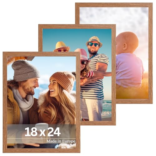 VictoR Bilderrahmen Dali 3er Set 18x24 cm Braun - Fotorahmen Holz - Bilderrahmen Set Braun 18x24 - moderner Holzrahmen mit bruchsicherem Acrylglas VictoR Bilderrahmen Dali 3er Set 18x24 cm Braun - Fotorahmen Holz - Bilderrahmen Set Braun 18x24 - moderner Holzrahmen mit bruchsicherem Acrylglas von VictoR