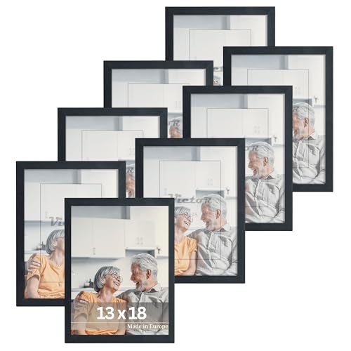 VictoR Bilderrahmen Dali 8er Set 13x18 cm Schwarz - Fotorahmen Holz - Bilderrahmen Set Schwarz 13x18 - moderner Holzrahmen mit bruchsicherem Acrylglas VictoR Bilderrahmen Dali 8er Set 13x18 cm Schwarz - Fotorahmen Holz - Bilderrahmen Set Schwarz 13x18 - moderner Holzrahmen mit bruchsicherem Acrylglas von VictoR