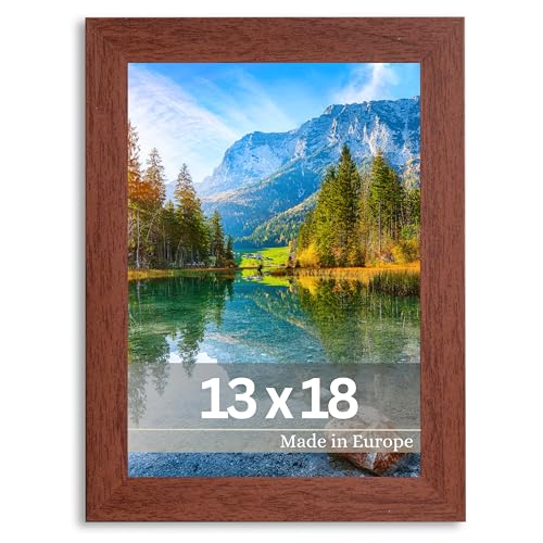 VictoR Bilderrahmen Dix 13x18 cm in Braun - moderner Holzrahmen mit bruchsicherem Acrylglas - Bilderrahmen Braun 13x18 - Fotorahmen Holz VictoR Bilderrahmen Dix 13x18 cm in Braun - moderner Holzrahmen mit bruchsicherem Acrylglas - Bilderrahmen Braun 13x18 - Fotorahmen Holz von VictoR