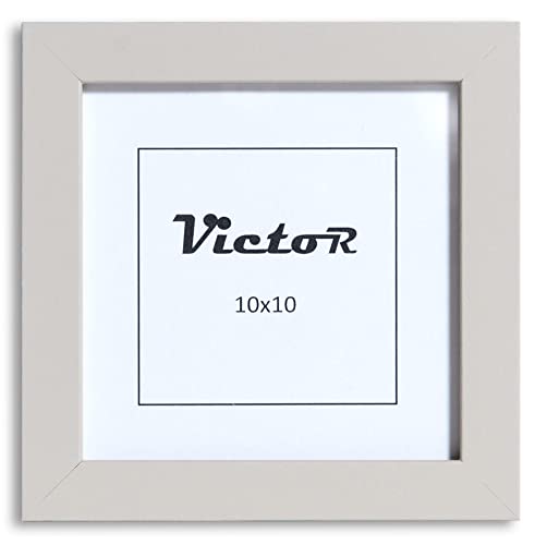 VictoR Bilderrahmen Klee 10x10 cm in grau - moderner schlichter Bilderrahmen quadratisch Holz - Bilderrahmen 10x10 grau von VictoR