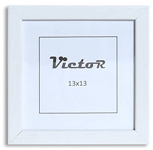 VictoR Bilderrahmen Klee 13x13 cm in Weiß - moderner schlichter Bilderrahmen quadratisch Holz - Bilderrahmen Weiß 13x13 von VictoR