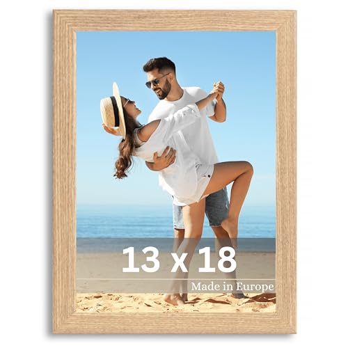 VictoR Bilderrahmen Klee 13x18 cm in Beige - moderner schlichter Fotorahmen Holz 13x18 - Bilderrahmen 13x18 Beige von VictoR