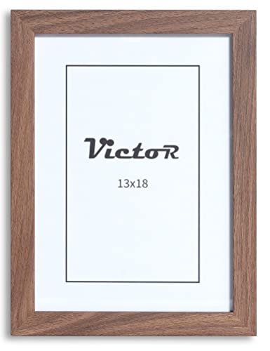VictoR Bilderrahmen Klee 13x18 cm in Braun - moderner schlichter Bilderrahmen Holz 13x18 - Bilderrahmen 13x18 Braun von VictoR