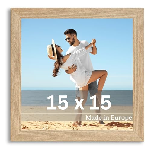 VictoR Bilderrahmen Klee 15x15 cm in Beige - moderner schlichter Fotorahmen Quadratisch Holz - Bilderrahmen 15x15 Beige VictoR Bilderrahmen Klee 15x15 cm in Beige - moderner schlichter Fotorahmen Quadratisch Holz - Bilderrahmen 15x15 Beige von VictoR