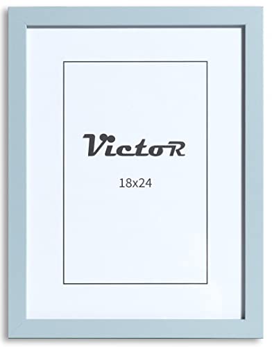VictoR Bilderrahmen Klee 18x24 cm in Blau - moderner schlichter Bilderrahmen Holz 18x24 - Bilderrahmen 18x24 Blau von VictoR
