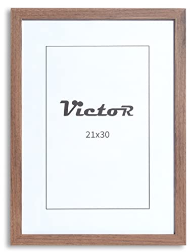 VictoR Bilderrahmen Klee 21x30 cm (A4) in Braun - moderner schlichter Bilderrahmen 20x30 Holz - Bilderrahmen A4 Braun von VictoR
