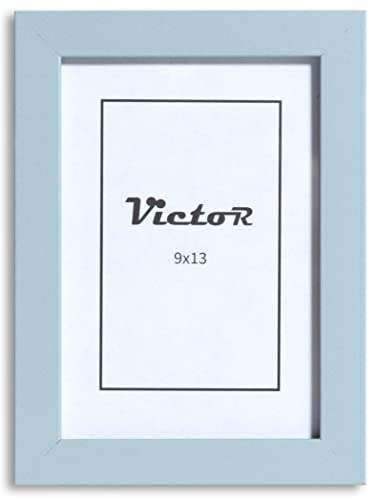 VictoR Bilderrahmen Klee 9x13 cm in Blau - moderner schlichter Bilderrahmen Holz 9x13 - Bilderrahmen 9x13 Blau von VictoR