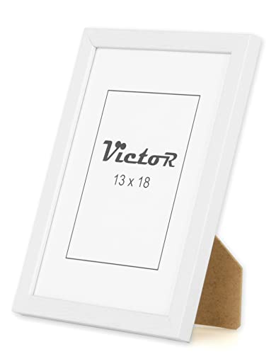 VictoR Bilderrahmen Nolde Weiß in 13x18 cm - Leiste 11x13mm - Holzrahmen - Rahmen Bilderrahmen Holz - Bilderrahmen Weiß 13x18 von VictoR