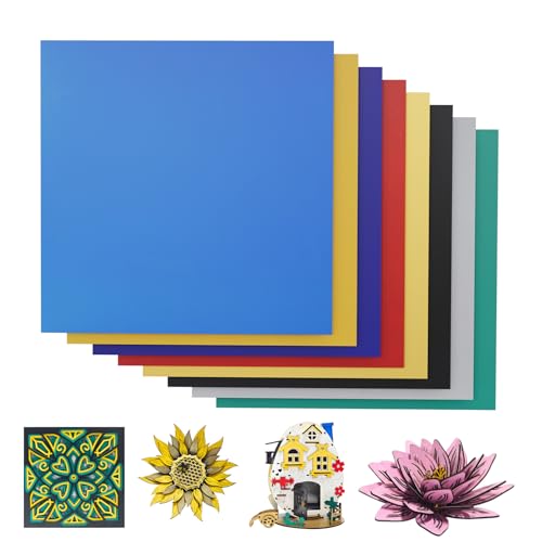 8 Stück Sperrholzplatte Bunte 3mm, 30 x 30 cm MDF Platten Unbehandeltes Holz für Lasergravur CNC Schneiden DIY Modellbau Kunst Handwerk, buntes Sperrholz 8 Stück Sperrholzplatte Bunte 3mm, 30 x 30 cm MDF Platten Unbehandeltes Holz für Lasergravur CNC Schneiden DIY Modellbau Kunst Handwerk, buntes Sperrholz von Victool