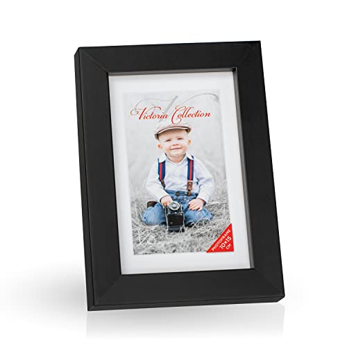 Klassischer Holz Bilderrahmen für 10x15 cm Fotos - Fotorahmen in Schwarz mit Echtem Glas für Schöne Momente | Freistehender Holzrahmen geeignet für Tisch & Wand, Hoch- & Querformat Klassischer Holz Bilderrahmen für 10x15 cm Fotos - Fotorahmen in Schwarz mit Echtem Glas für Schöne Momente | Freistehender Holzrahmen geeignet für Tisch & Wand, Hoch- & Querformat von Victoria Collection