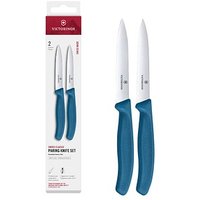 2 VICTORINOX Küchenmesser  Swiss Classic silber, blau, Klinge: 10,0 cm von Victorinox