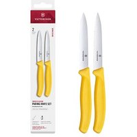 2 VICTORINOX Küchenmesser  Swiss Classic silber, gelb, Klinge: 10,0 cm von Victorinox