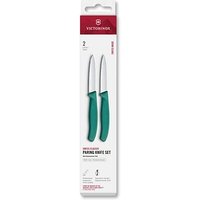2 VICTORINOX Küchenmesser  Swiss Classic silber, grün, Klinge: 8,0 cm von Victorinox