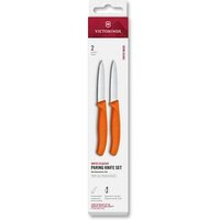 2 VICTORINOX Küchenmesser  Swiss Classic silber, orange, Klinge: 8,0 cm von Victorinox