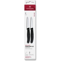 2 VICTORINOX Küchenmesser  Swiss Classic silber, schwarz, Klinge: 8,0 cm von Victorinox