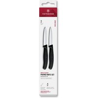 2 VICTORINOX Küchenmesser  Swiss Classic silber, schwarz, Klinge: 8,0 cm von Victorinox