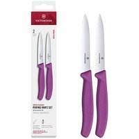 2 VICTORINOX Küchenmesser  Swiss Classic silber, violett, Klinge: 10,0 cm von Victorinox