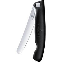 VICTORINOX Frühstücksmesser Swiss Classic silber, schwarz glatt, Klinge: 11,0 cm von Victorinox