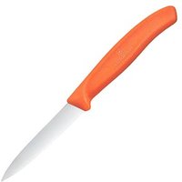 VICTORINOX Küchenmesser  Swiss Classic silber, orange glänzend, Klinge: 8,0 cm von Victorinox