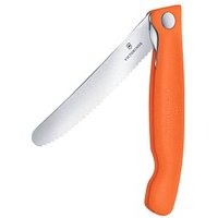 VICTORINOX Gemüsemesser Swiss Classic silber, orange glatt, Klinge: 11,0 cm von Victorinox