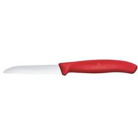 VICTORINOX Gemüsemesser Swiss Classic silber, rot glänzend, poliert, Klinge: 8,0 cm von Victorinox